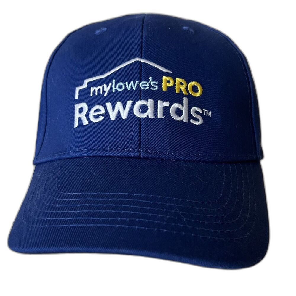 BNWOT Mens Blue Lowes for Pros Rewards Pro Snapback Baseball Hat Cap OSFA
